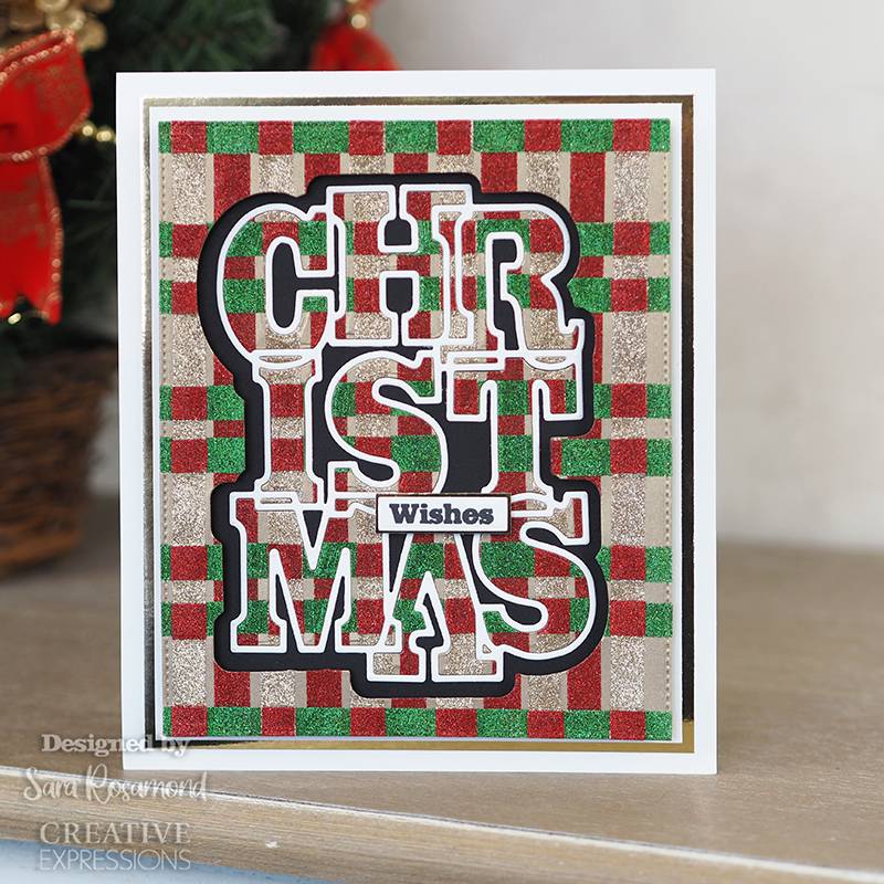 Sue Wilson Big Bold Words Christmas Craft Die & Stamp Set by Creative Expressions - Craftywaftyshop