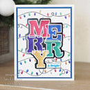 Sue Wilson Big Bold Words Merry Craft Die & Stamp Set by Creative Expressions - Craftywaftyshop