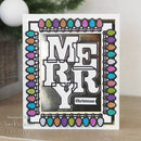 Sue Wilson Big Bold Words Merry Craft Die & Stamp Set by Creative Expressions - Craftywaftyshop