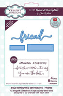 Sue Wilson Bold Shadowed Sentiments Friend Craft Die and Stamp Set by Creative Expressions - Craftywaftyshop