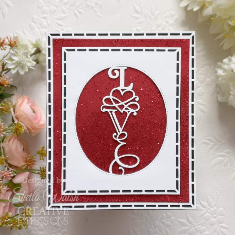 Sue Wilson Border Collection Love Craft Die by Creative Expressions - Craftywaftyshop