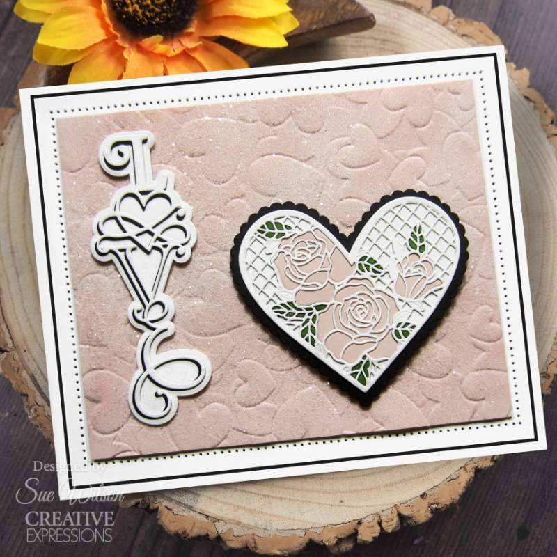 Sue Wilson Border Collection Love Craft Die by Creative Expressions - Craftywaftyshop
