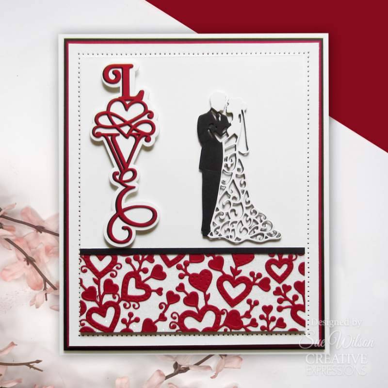 Sue Wilson Border Collection Love Craft Die by Creative Expressions - Craftywaftyshop