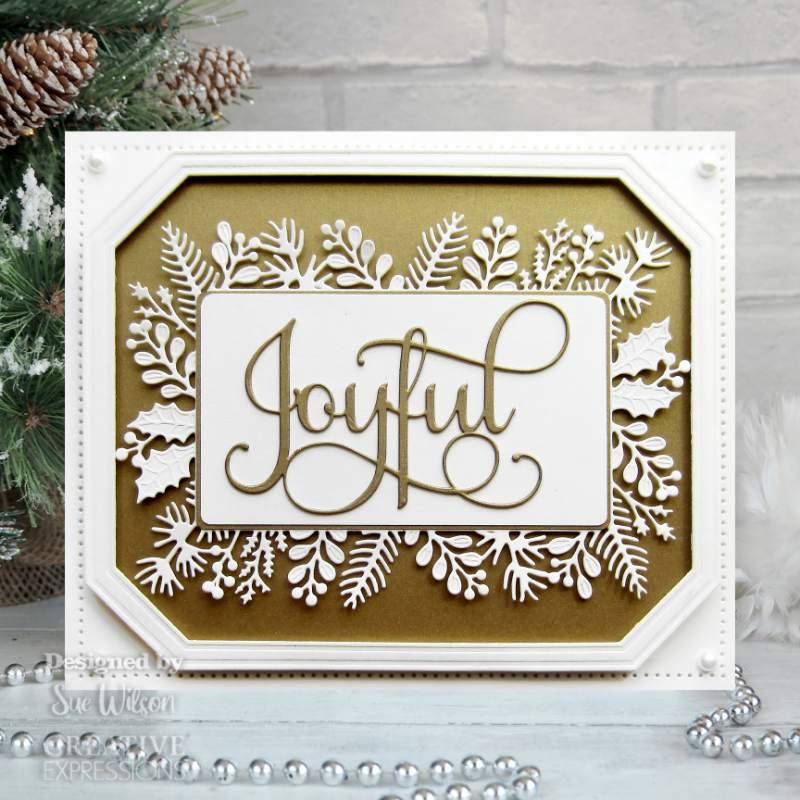 Sue Wilson Festive Noble Joyful Craft Die - Craftywaftyshop