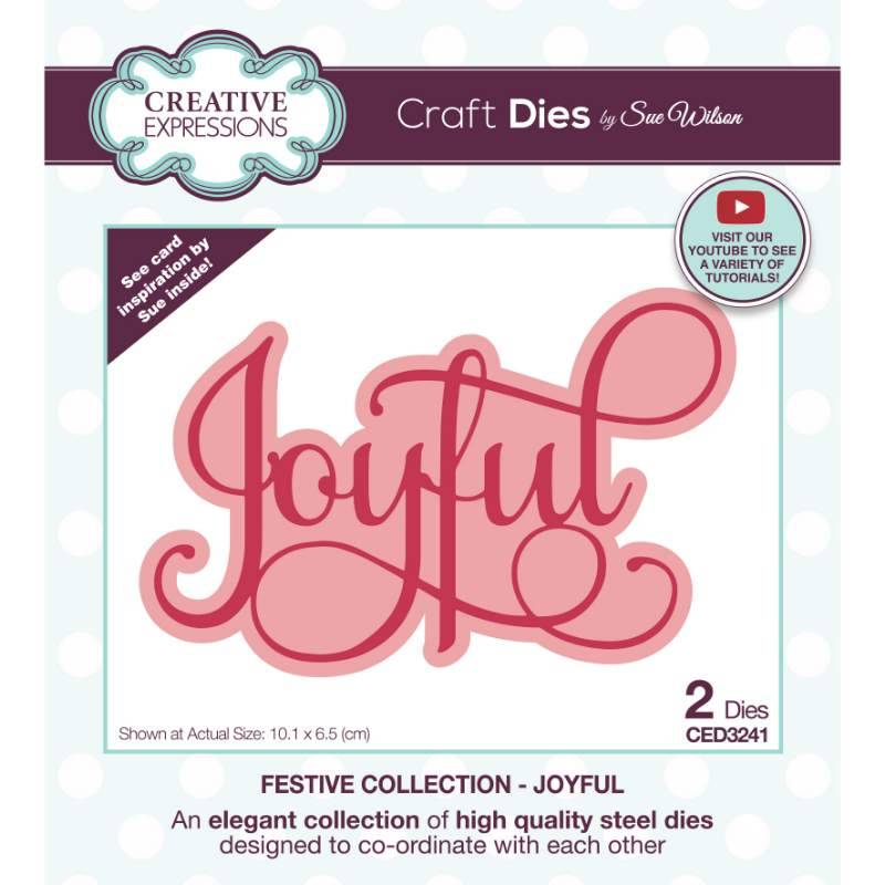 Sue Wilson Festive Noble Joyful Craft Die - Craftywaftyshop