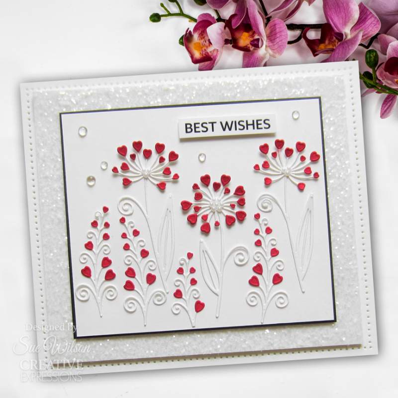 Sue Wilson Finishing Touches Heart Blooms Craft Die by Creative Expressions - Craftywaftyshop