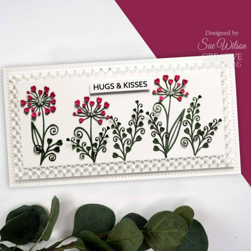 Sue Wilson Finishing Touches Heart Blooms Craft Die by Creative Expressions - Craftywaftyshop