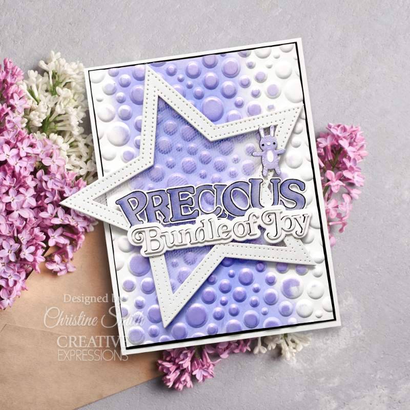Sue Wilson Mini Bunting Alphabet 6 in x 8 in Clear Stamp Set by Creative Expressions - Craftywaftyshop