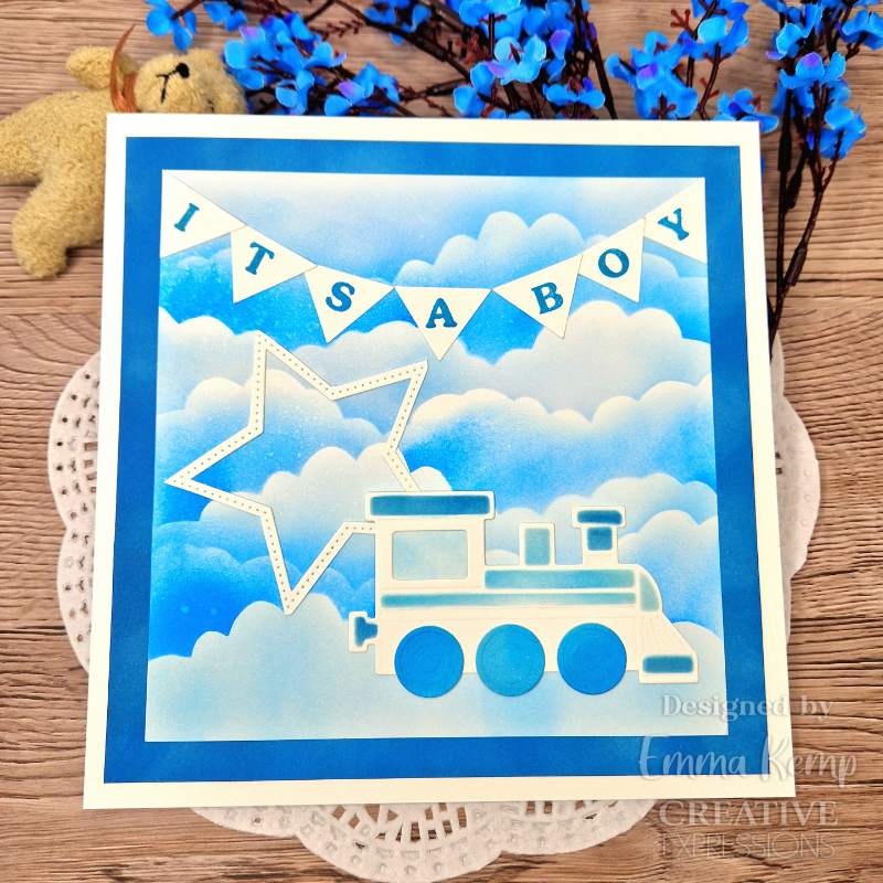 Sue Wilson Mini Bunting Alphabet 6 in x 8 in Clear Stamp Set by Creative Expressions - Craftywaftyshop