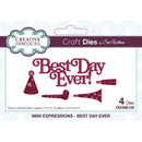Sue Wilson Mini Expressions Best Day Ever Craft Die by Creative Expressions - Craftywaftyshop