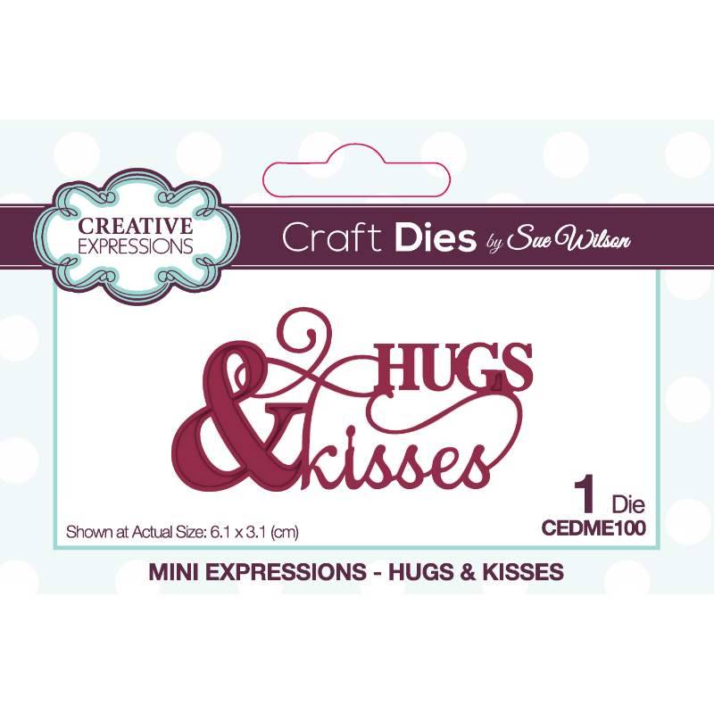 Sue Wilson Mini Expressions Hugs & Kisses Craft Die by Creative Expressions - Craftywaftyshop