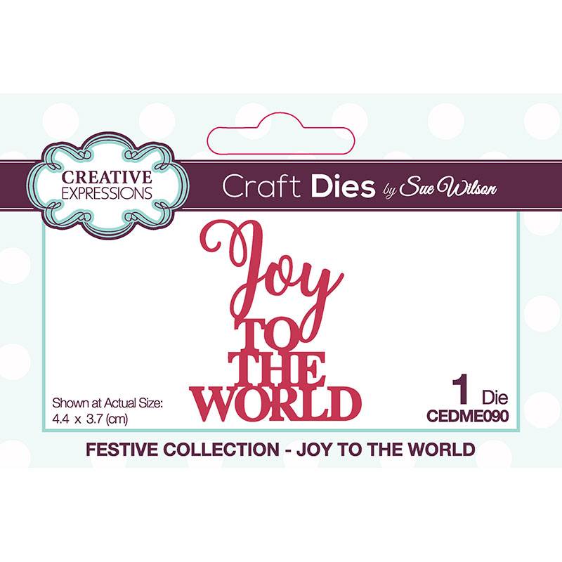 Sue Wilson Mini Expressions Joy To The World Craft Die by Creative Expressions - Craftywaftyshop