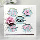 Sue Wilson Mini Sentiments Stacked Happy Wishes Craft Die by Creative Expressions - Craftywaftyshop