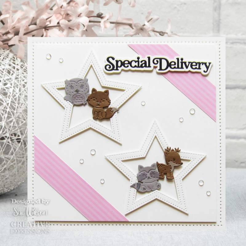 Sue Wilson Necessities Baby Woodland Animals Craft Die by Creative Expressions - Craftywaftyshop