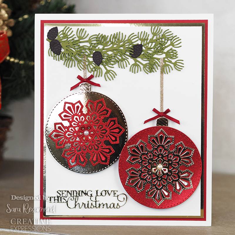Sue Wilson Pine and Holly Spray Craft Die by Creative Expressions - Craftywaftyshop