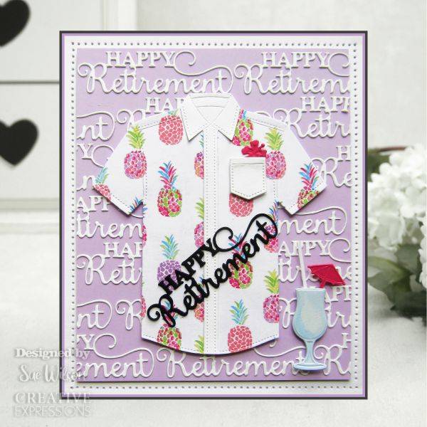 Sue Wilson Shaped Card Collection Hawaiian Shirt Craft Die by Creative Expressions - Craftywaftyshop