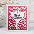 Sue Wilson Slimline Anniversary Hearts Craft Die by Creative Expressions - Craftywaftyshop