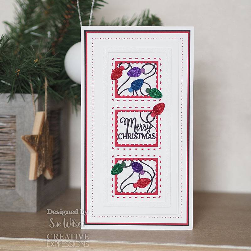 Sue Wilson Slimline Outer Scalloped Rectangle Aperture Trio Craft Die by Creative Expressions - Craftywaftyshop