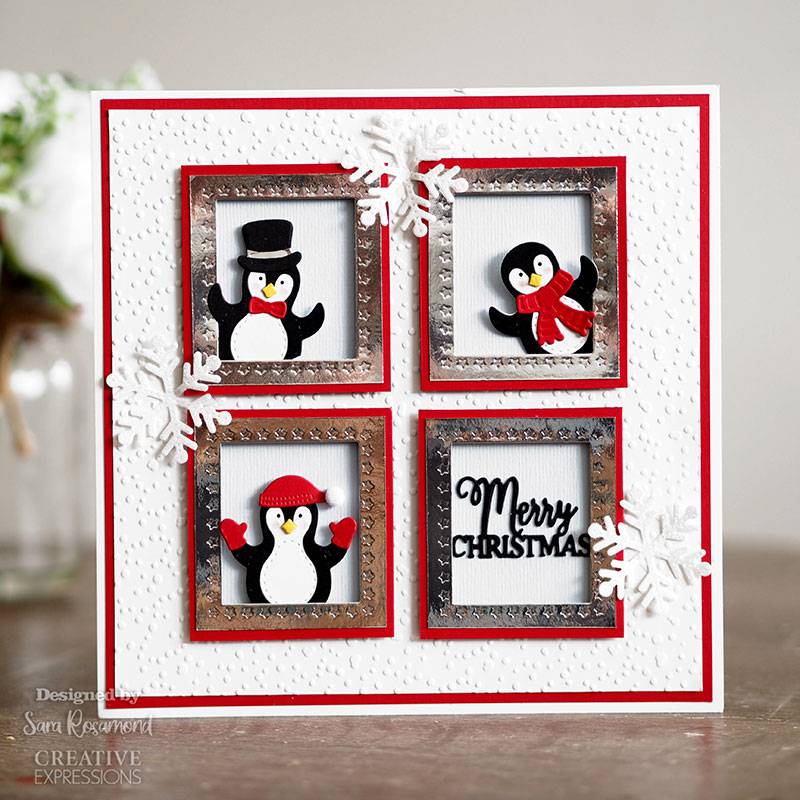Sue Wilson Slimline Stars Rectangle Aperture Trio Craft Die by Creative Expressions - Craftywaftyshop