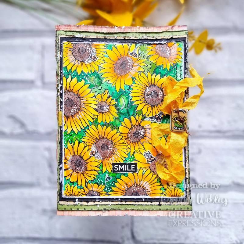 Sunny Days 5 3/4 in x 4 I/2 in Pre-Cut Rubber Stamp by Creative Expressions - Craftywaftyshop