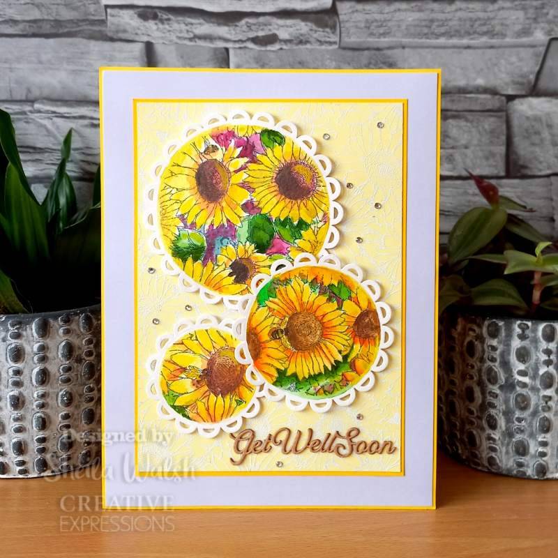 Sunny Days 5 3/4 in x 4 I/2 in Pre-Cut Rubber Stamp by Creative Expressions - Craftywaftyshop