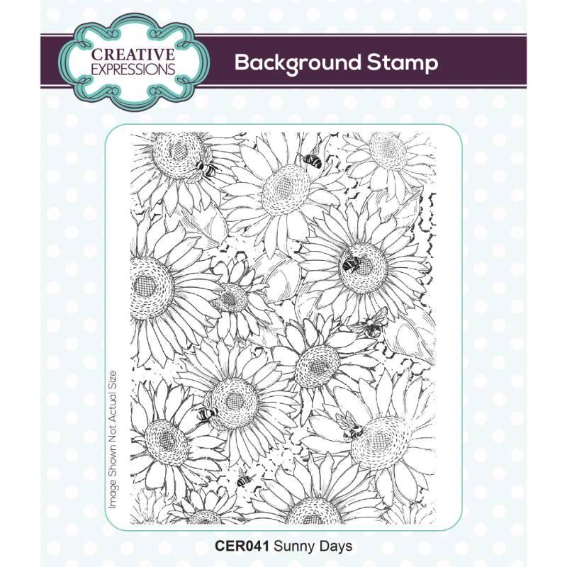 Sunny Days 5 3/4 in x 4 I/2 in Pre-Cut Rubber Stamp by Creative Expressions - Craftywaftyshop