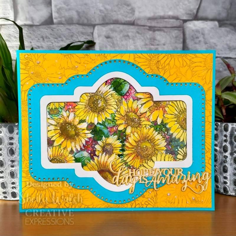 Sunny Days 5 3/4 in x 4 I/2 in Pre-Cut Rubber Stamp by Creative Expressions - Craftywaftyshop