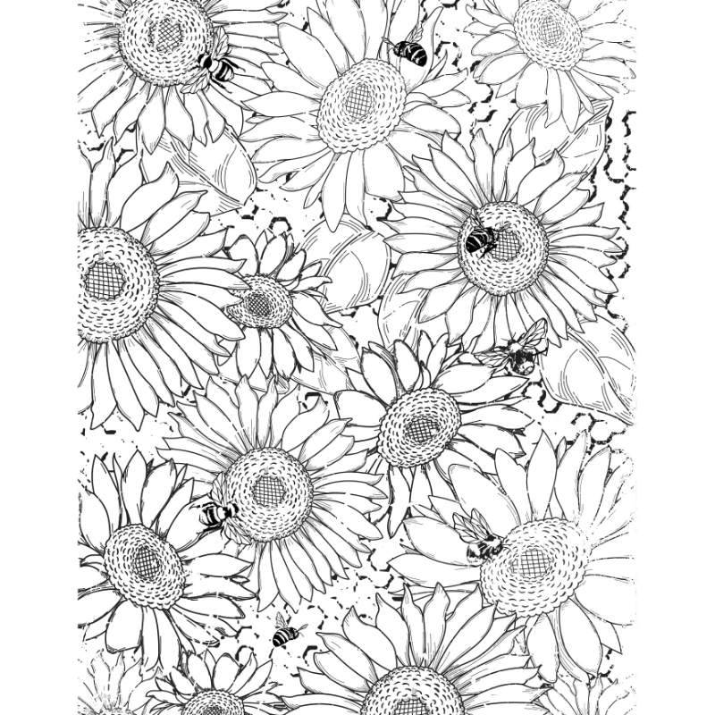 Sunny Days 5 3/4 in x 4 I/2 in Pre-Cut Rubber Stamp by Creative Expressions - Craftywaftyshop