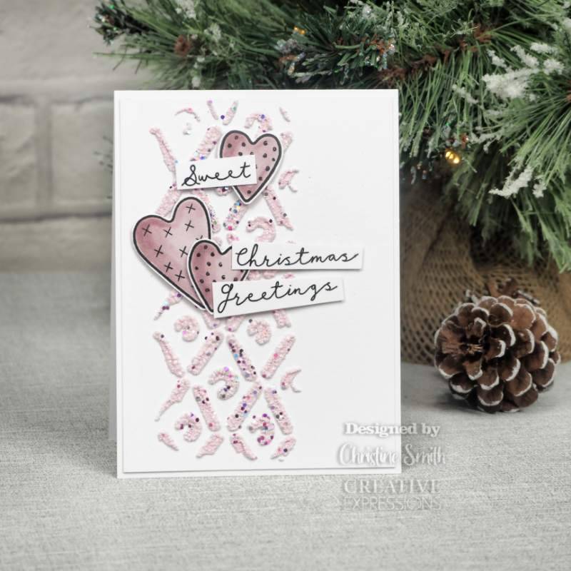 Sweet Stocking 6 in x 4 in Clear Stamp Set by Sam Poole - Craftywaftyshop