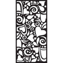 Swirling Hearts DL Stencil 4 in x 8 in (10.0 x 20.3 cm) by Creative Expressions - Craftywaftyshop