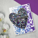 Swirling Hearts DL Stencil 4 in x 8 in (10.0 x 20.3 cm) by Creative Expressions - Craftywaftyshop