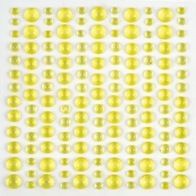 The Essential Embellishments Adhesive Dew Drops Yellow by Craft Consortium - Craftywaftyshop