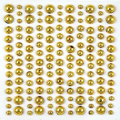 The Essential Embellishments Adhesive Pearls Gold by Craft Consortium - Craftywaftyshop