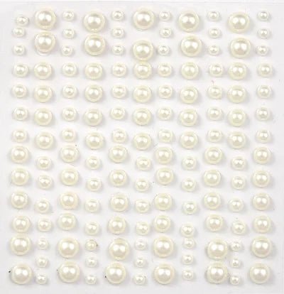 The Essential Embellishments Adhesive Pearls Natural by Craft Consortium - Craftywaftyshop