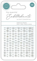 The Essential Embellishments Adhesive Pearls Silver by Craft Consortium - Craftywaftyshop