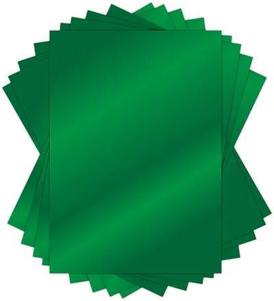 The Essential Mirror Card A4 Green Mirror Card by Craft Consortium - Craftywaftyshop