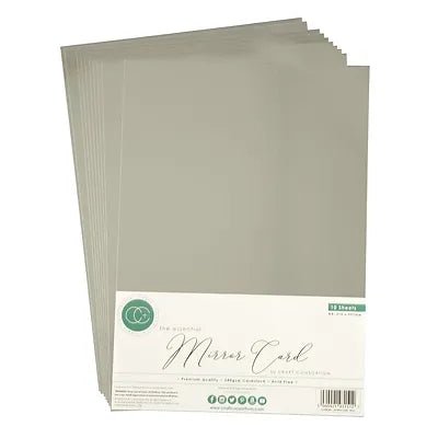 The Essential Mirror Card A4 Silver Mirror Card by Craft Consortium - Craftywaftyshop