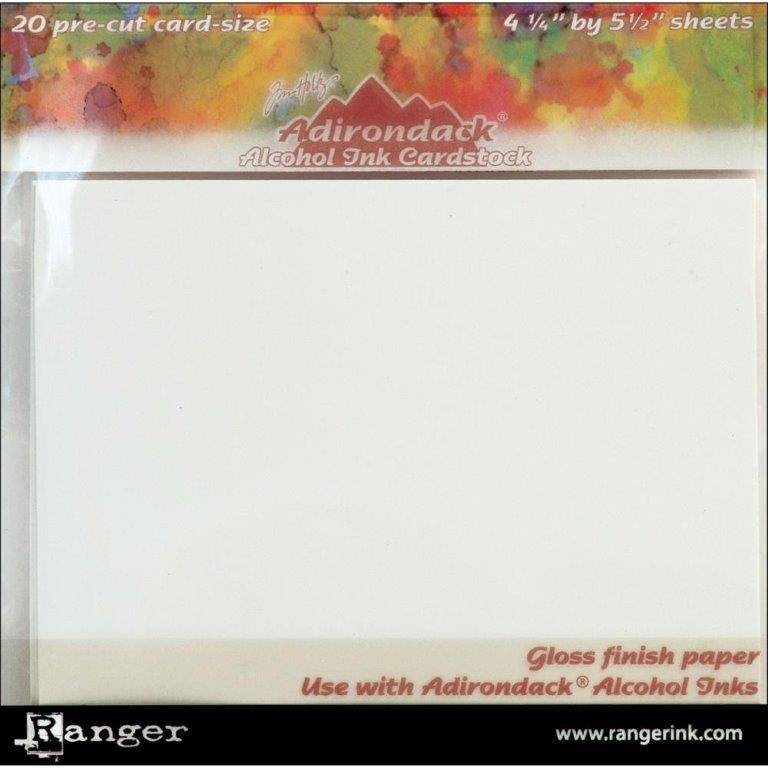 Tim Holtz Alcohol Ink Gloss Cardstock 41/4 X 51/2 by Ranger - Craftywaftyshop