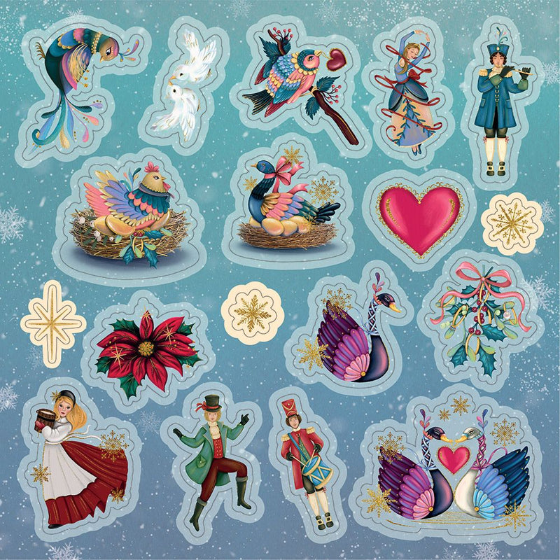 Twelve Days of Christmas - 8" x 8" Topper Pad by Crafters Companion - Craftywaftyshop