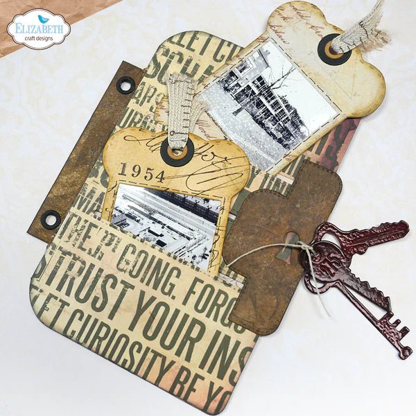 Wallet With Keys Die Set by Elizabeth Craft Designs - Craftywaftyshop