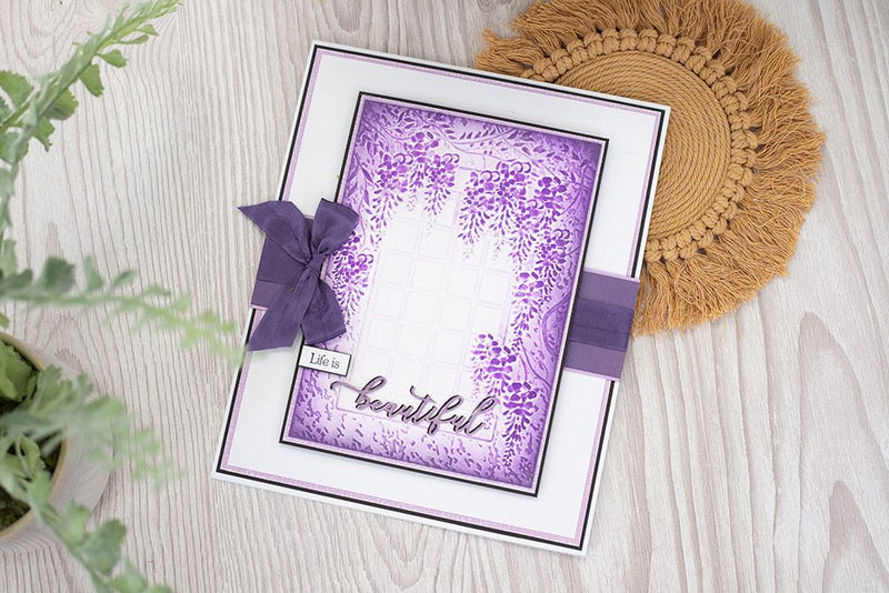 Wisteria Collection Stamp & Die Life is Beautiful by Crafters Companion - Craftywaftyshop