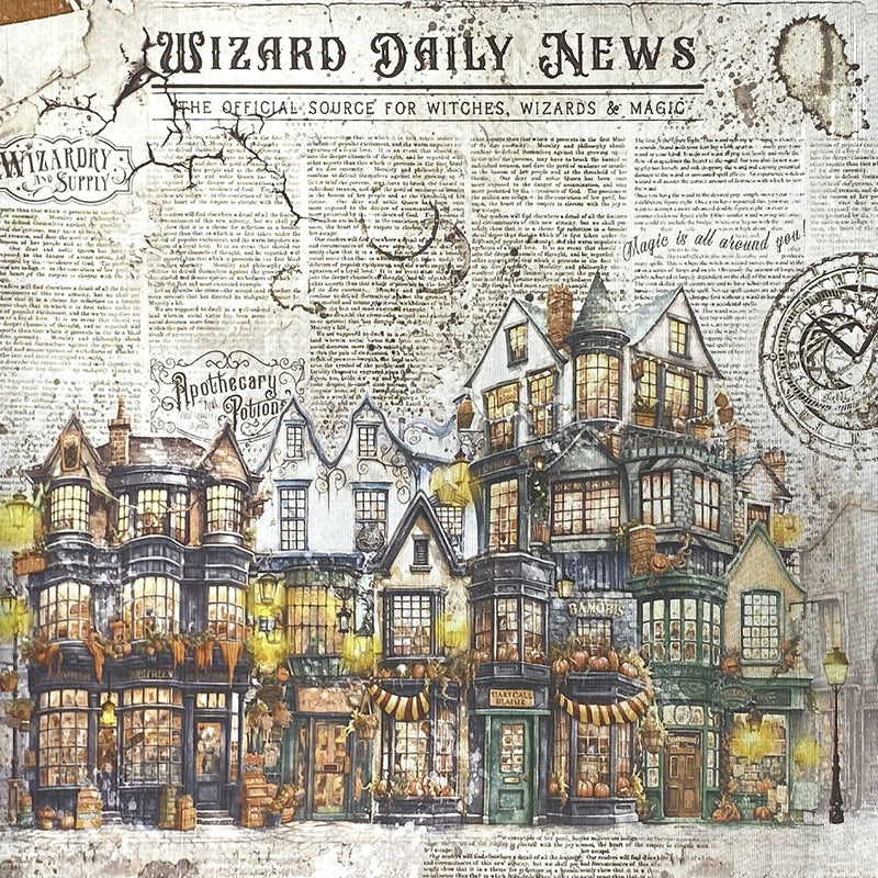 Wizard Academy Deluxe Paper Silver 6 x 6 by Ciao Bella - Craftywaftyshop