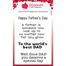 Woodware Clear Singles Best Dad 3 in x 4 in Stamp - Craftywaftyshop