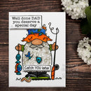 Woodware Clear Singles Best Dad 3 in x 4 in Stamp - Craftywaftyshop