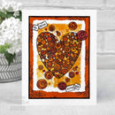 Woodware Clear Singles Bubble Heart 4 in x 6 in Stamp - Craftywaftyshop