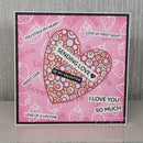 Woodware Clear Singles Bubble Heart 4 in x 6 in Stamp - Craftywaftyshop