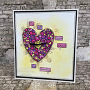 Woodware Clear Singles Bubble Heart 4 in x 6 in Stamp - Craftywaftyshop