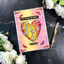 Woodware Clear Singles Butterfly Heart 4 in x 6 in Stamp - Craftywaftyshop