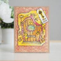 Woodware Clear Singles Fairy Door 4 in x 6 in Stamp - Craftywaftyshop