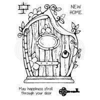 Woodware Clear Singles Fairy Door 4 in x 6 in Stamp - Craftywaftyshop